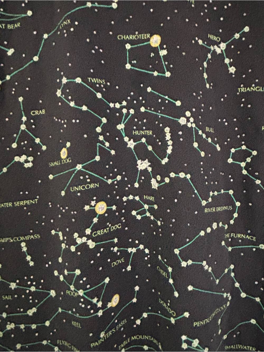Vintage ‘Heavenly Bodies' Constellation Graphic Tee Glow-in-the-dark Size XL - Picture 3 of 7